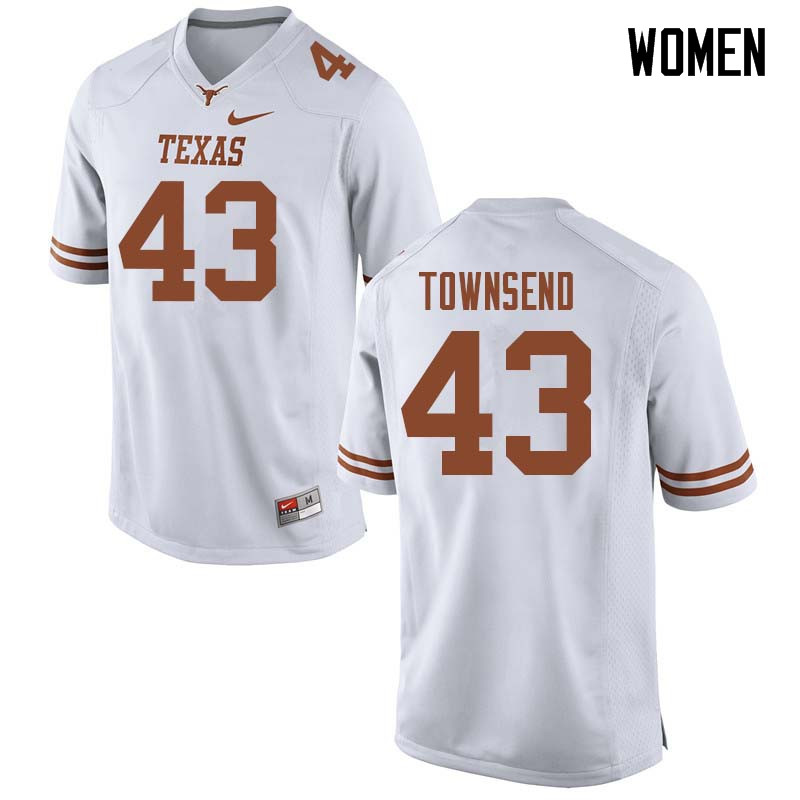 Women #43 Cameron Townsend Texas Longhorns College Football Jerseys Sale-White